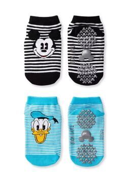Tavi Noir + Disney Kid's Mickey Mouse & Donald Duck 2-Pack Grip Socks NWT